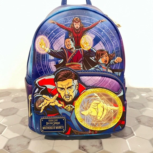 NWT LOUNGEFLY-The Marvels Glows in the Dark Bag Loungefly MARVEL The Marvels Glow in the Dark 10” Mini  main image 4